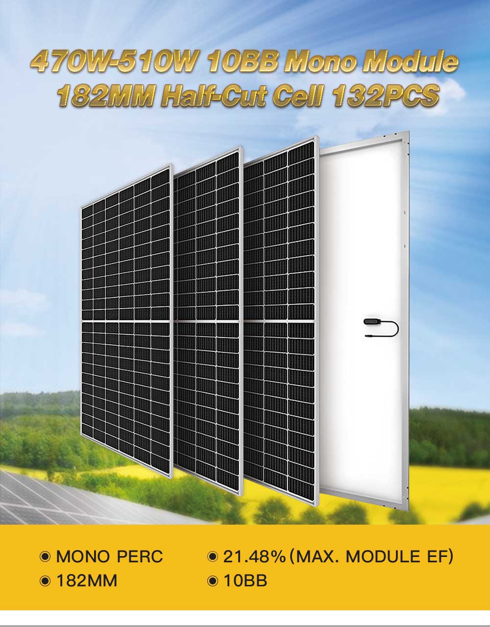 High Quality Sc Series Solar Power Panels 470watt Solar Panel 475